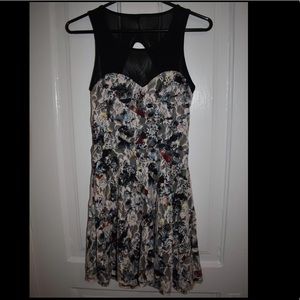 Black and Floral Dress